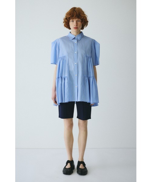 HeRIN.CYE(ヘリンドットサイ)の「Side gather A line shirt サイドギャザーAラインシャツ(シャツ/ブラウス・レディース・レッド系その他/ベージュ系その他/ブルー系その他・FREE)」の7枚目の写真