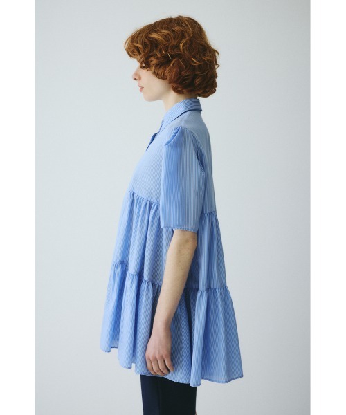 HeRIN.CYE(ヘリンドットサイ)の「Side gather A line shirt サイドギャザーAラインシャツ(シャツ/ブラウス・レディース・レッド系その他/ベージュ系その他/ブルー系その他・FREE)」の9枚目の写真
