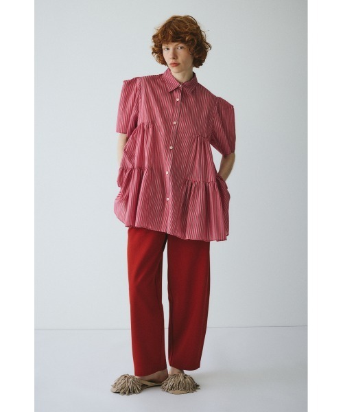 HeRIN.CYE(ヘリンドットサイ)の「Side gather A line shirt サイドギャザーAラインシャツ(シャツ/ブラウス・レディース・レッド系その他/ベージュ系その他/ブルー系その他・FREE)」の11枚目の写真