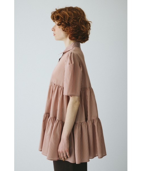 HeRIN.CYE(ヘリンドットサイ)の「Side gather A line shirt サイドギャザーAラインシャツ(シャツ/ブラウス・レディース・レッド系その他/ベージュ系その他/ブルー系その他・FREE)」の5枚目の写真