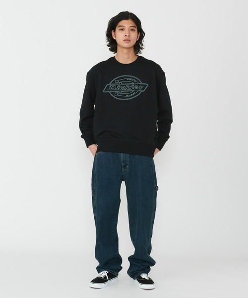 Dickies(ディッキーズ)の「Dickies/ディッキーズ フレンチ テリー 長袖 ロゴスウェット/ブランドロゴ(スウェット・メンズ・ホワイト/ブラック・MEDIUM/LARGE/X-LARGE)」の3枚目の写真