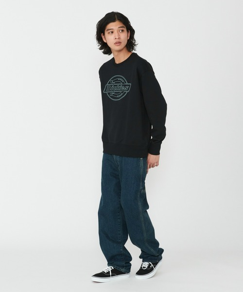 Dickies(ディッキーズ)の「Dickies/ディッキーズ フレンチ テリー 長袖 ロゴスウェット/ブランドロゴ(スウェット・メンズ・ホワイト/ブラック・MEDIUM/LARGE/X-LARGE)」の4枚目の写真