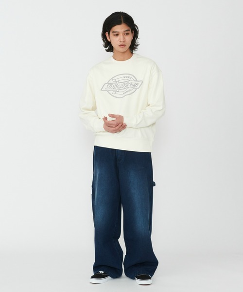 Dickies(ディッキーズ)の「Dickies/ディッキーズ フレンチ テリー 長袖 ロゴスウェット/ブランドロゴ(スウェット・メンズ・ホワイト/ブラック・MEDIUM/LARGE/X-LARGE)」の5枚目の写真