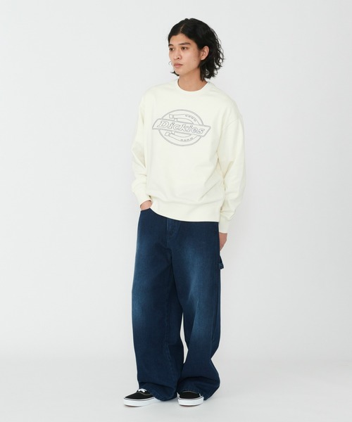 Dickies(ディッキーズ)の「Dickies/ディッキーズ フレンチ テリー 長袖 ロゴスウェット/ブランドロゴ(スウェット・メンズ・ホワイト/ブラック・MEDIUM/LARGE/X-LARGE)」の6枚目の写真