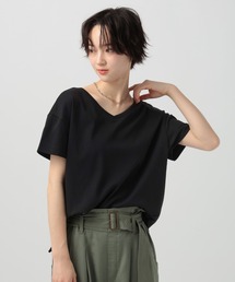 BAYFLOW | [V・Uネックで着られる]シルケット2WAY半袖Tシャツ(Tシャツ/カットソー)