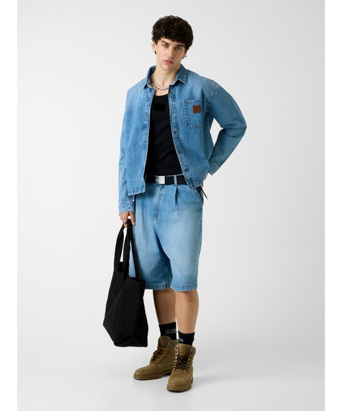 GUESS JEANS Oversize Crop Shirt シャツ デニムシャツ | GUESS(ゲス