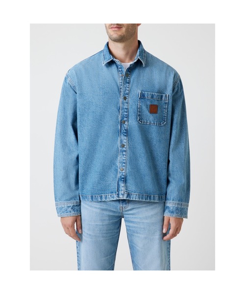 GUESS JEANS Oversize Crop Shirt シャツ デニムシャツ | GUESS(ゲス