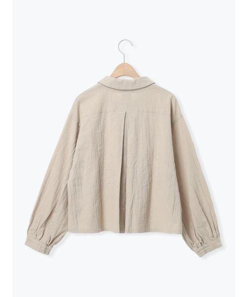 Samansa Mos2（サマンサ モスモス）の「【Cross×Staff】ブローチ付シャツジャケット（ノーカラージャケット・レディース・チャコールグレー/ベージュ/モカ・F）」の20枚目の写真