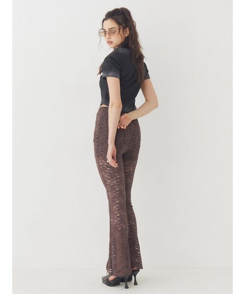 EVRIS(エヴリス)の「【ウエストゴム・2サイズ】レースフレアパンツ(その他パンツ・レディース・ブラウン/ブラック・MEDIUM/SMALL)」の10枚目の写真