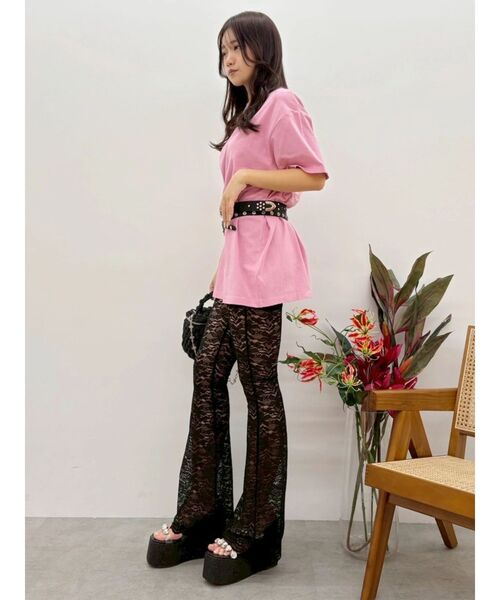 EVRIS(エヴリス)の「【ウエストゴム・2サイズ】レースフレアパンツ(その他パンツ・レディース・ブラウン/ブラック・MEDIUM/SMALL)」の16枚目の写真