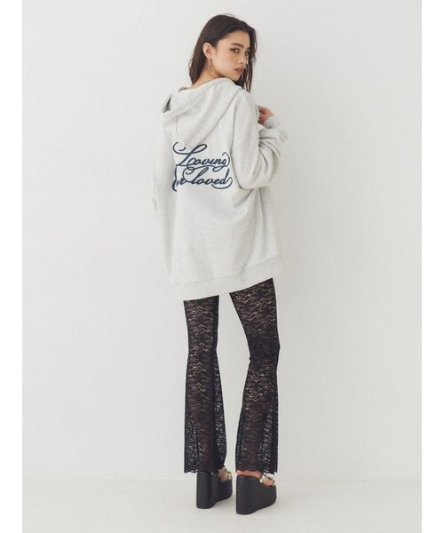EVRIS（エヴリス）の「【ウエストゴム･2サイズ】レースフレアパンツ（その他パンツ・レディース・ブラウン/ブラック/ホワイト・MEDIUM/SMALL）」の17枚目の写真