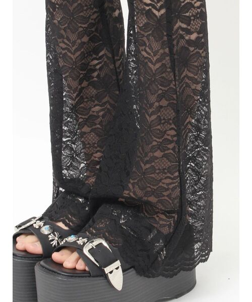 EVRIS(エヴリス)の「【ウエストゴム・2サイズ】レースフレアパンツ(その他パンツ・レディース・ブラウン/ブラック・MEDIUM/SMALL)」の21枚目の写真