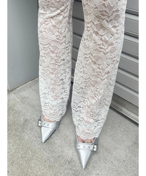 EVRIS(エヴリス)の「【ウエストゴム・2サイズ】レースフレアパンツ(その他パンツ・レディース・ブラウン/ブラック/ホワイト・MEDIUM/SMALL)」の11枚目の写真