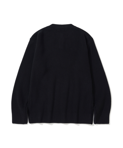 KNITTED(ニッティド)の「コットンヘンリーネックワッフルニットBLACK(ニット/セーター・レディース・その他・MEDIUM/LARGE/X-LARGE)」の12枚目の写真