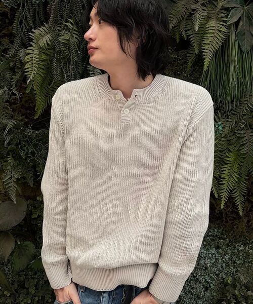 KNITTED(ニッティド)の「コットンヘンリーネックワッフルニットBLACK(ニット/セーター・レディース・その他・MEDIUM/LARGE/X-LARGE)」の9枚目の写真