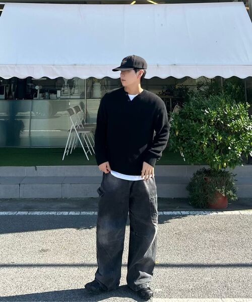 KNITTED(ニッティド)の「コットンヘンリーネックワッフルニットBLACK(ニット/セーター・レディース・その他・MEDIUM/LARGE/X-LARGE)」の5枚目の写真