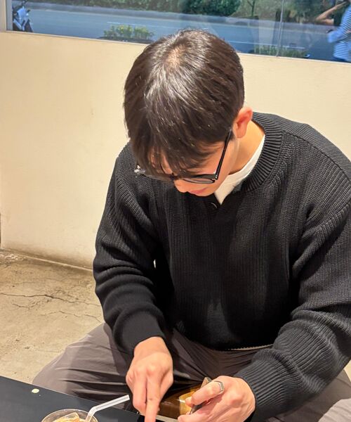 KNITTED(ニッティド)の「コットンヘンリーネックワッフルニットBLACK(ニット/セーター・レディース・その他・MEDIUM/LARGE/X-LARGE)」の4枚目の写真