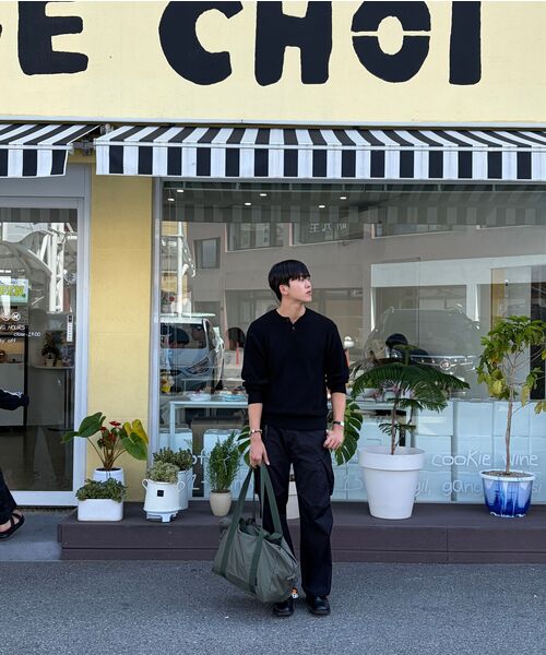 KNITTED(ニッティド)の「コットンヘンリーネックワッフルニットBLACK(ニット/セーター・レディース・その他・MEDIUM/LARGE/X-LARGE)」の3枚目の写真