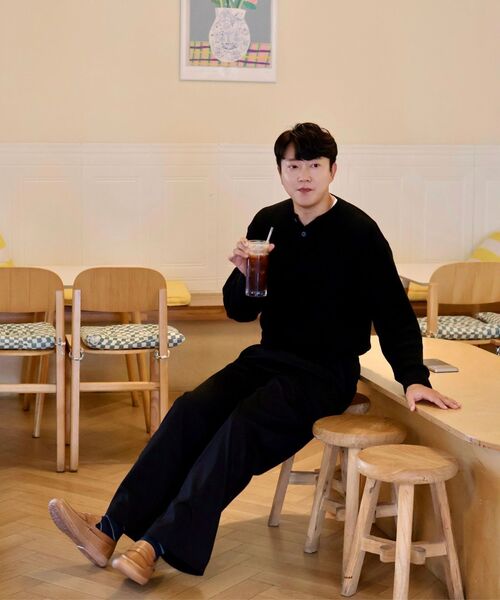 KNITTED(ニッティド)の「コットンヘンリーネックワッフルニットBLACK(ニット/セーター・レディース・その他・MEDIUM/LARGE/X-LARGE)」の2枚目の写真