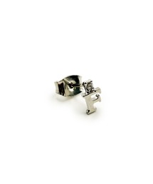 CARROLL キャロル ラインストーンアルファベットモチーフキャッチピアス "F"