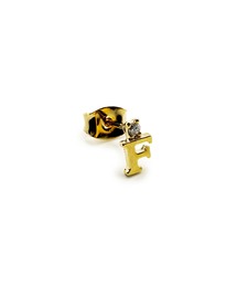 CARROLL キャロル ラインストーンアルファベットモチーフキャッチピアス "F"