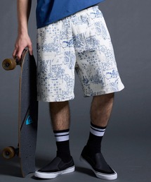 QUIKSILVER/クイックシルバー ハーフパンツ ショートパンツ スウェットショーツ ペイズリー柄 フリース生地 セットアップ対応 QWS262004