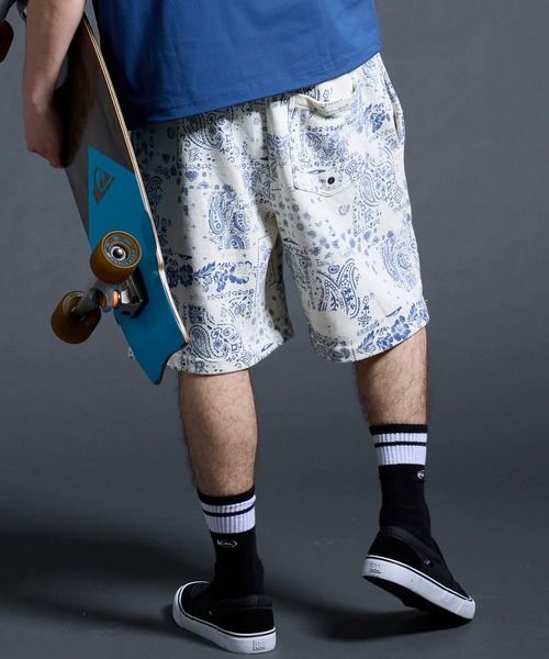 Quiksilver(クイックシルバー)の「QUIKSILVER/クイックシルバー ハーフパンツ ショートパンツ スウェットショーツ ペイズリー柄 フリース生地 セットアップ対応 QWS262004(その他パンツ・メンズ・ブルー系その他/ホワイト系その他・M/L)」の15枚目の写真