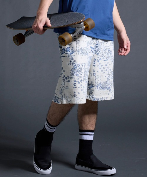 Quiksilver(クイックシルバー)の「QUIKSILVER/クイックシルバー ハーフパンツ ショートパンツ スウェットショーツ ペイズリー柄 フリース生地 セットアップ対応 QWS262004(その他パンツ・メンズ・ブルー系その他/ホワイト系その他・M/L)」の16枚目の写真