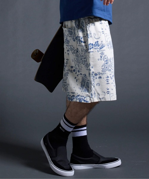 Quiksilver(クイックシルバー)の「QUIKSILVER/クイックシルバー ハーフパンツ ショートパンツ スウェットショーツ ペイズリー柄 フリース生地 セットアップ対応 QWS262004(その他パンツ・メンズ・ブルー系その他/ホワイト系その他・M/L)」の17枚目の写真
