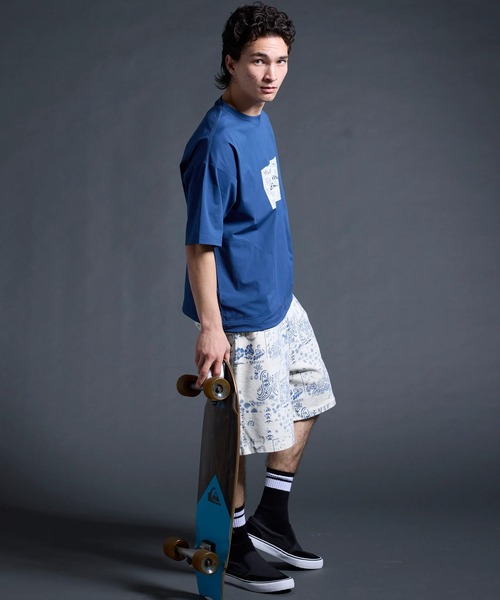 Quiksilver(クイックシルバー)の「QUIKSILVER/クイックシルバー ハーフパンツ ショートパンツ スウェットショーツ ペイズリー柄 フリース生地 セットアップ対応 QWS262004(その他パンツ・メンズ・ブルー系その他/ホワイト系その他・M/L)」の4枚目の写真