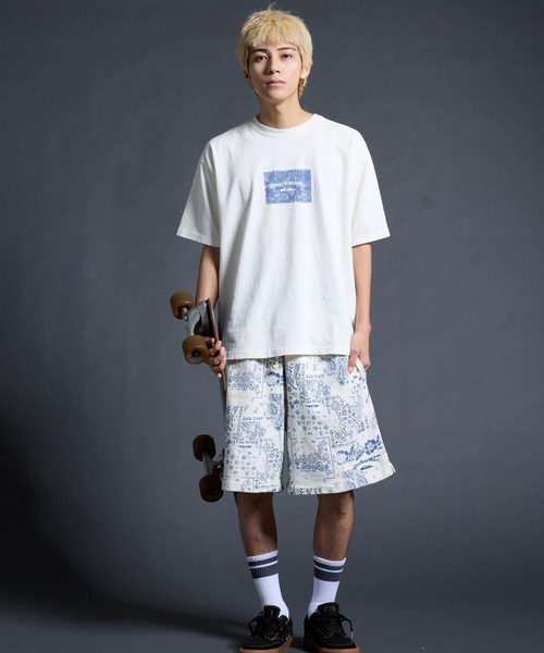 Quiksilver(クイックシルバー)の「QUIKSILVER/クイックシルバー ハーフパンツ ショートパンツ スウェットショーツ ペイズリー柄 フリース生地 セットアップ対応 QWS262004(その他パンツ・メンズ・ブルー系その他/ホワイト系その他・M/L)」の10枚目の写真