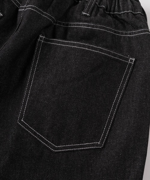 SlashDate(スラッシュデイト)の「【82】リジッドデニム ワイド ショートパンツ/ハーフパンツ/バックシャーリング(デニムパンツ・メンズ・ブラック/インディゴブルー・L/M/S)」の12枚目の写真