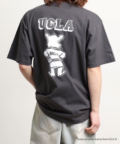 CALIFORNIA HAVE A NICE TIME !(カリフォルニアハブァナイスタイム)の「UCLA HEAVY WEIGHT T-SHIRT 厚手 6.6oz クルーネック ユニセックス コットン100% 半袖(Tシャツ/カットソー・メンズ・ホワイト/ブルーグレー/スミクロ・M/L/XL)」の6枚目の写真