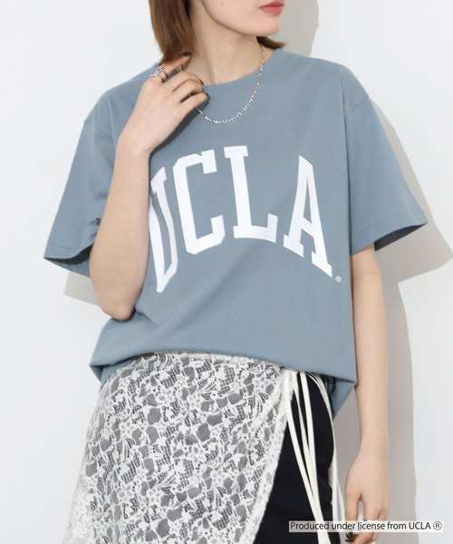 CALIFORNIA HAVE A NICE TIME !(カリフォルニアハブァナイスタイム)の「UCLA HEAVY WEIGHT T-SHIRT 厚手 6.6oz クルーネック ユニセックス コットン100% 半袖(Tシャツ/カットソー・メンズ・ホワイト/ブルーグレー/スミクロ・M/L/XL)」の14枚目の写真