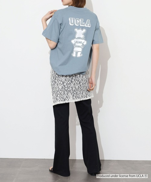 CALIFORNIA HAVE A NICE TIME !(カリフォルニアハブァナイスタイム)の「UCLA HEAVY WEIGHT T-SHIRT 厚手 6.6oz クルーネック ユニセックス コットン100% 半袖(Tシャツ/カットソー・メンズ・ホワイト/ブルーグレー/スミクロ・M/L/XL)」の19枚目の写真