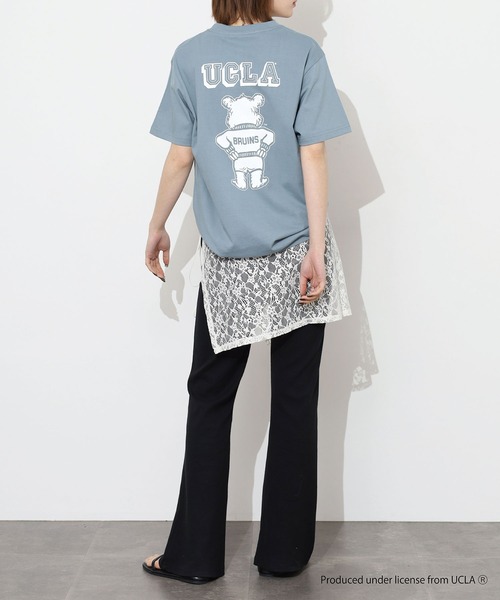CALIFORNIA HAVE A NICE TIME !(カリフォルニアハブァナイスタイム)の「UCLA HEAVY WEIGHT T-SHIRT 厚手 6.6oz クルーネック ユニセックス コットン100% 半袖(Tシャツ/カットソー・メンズ・ホワイト/ブルーグレー/スミクロ・M/L/XL)」の20枚目の写真