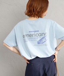 アメリカーナ　Tシャツ　青 AMERICANA｜アメリカーナのTシャツ/カットソー（ブルー・ネイビー/青色