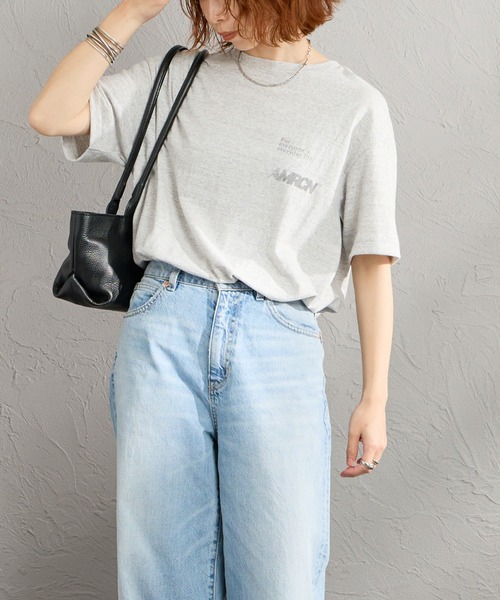 AMERICANA（アメリカーナ）の「[Americana/アメリカーナ]  americana バックプリントＴシャツ（Tシャツ/カットソー・レディース・ブルー/グレー/ホワイト・ONE SIZE）」の6枚目の写真