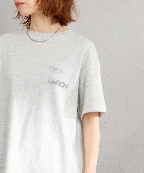 AMERICANA バックプリント Tシャツ ホワイト Americana/アメリカーナ] americana バックプリントTシャツ（Tシャツ