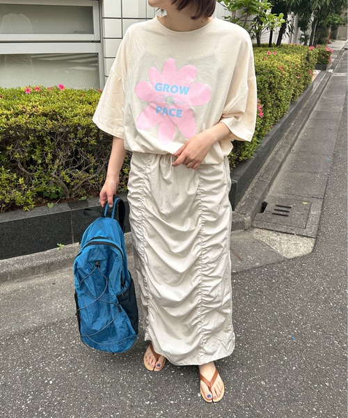 PILIT(ピリット)の「ギャザーナロースカート(スカート・レディース・アイボリー/ブラック・MEDIUM)」の14枚目の写真