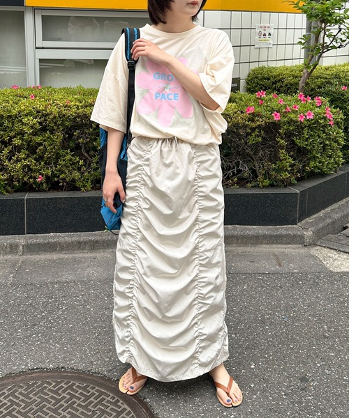 PILIT(ピリット)の「ギャザーナロースカート(スカート・レディース・アイボリー/ブラック・MEDIUM)」の16枚目の写真
