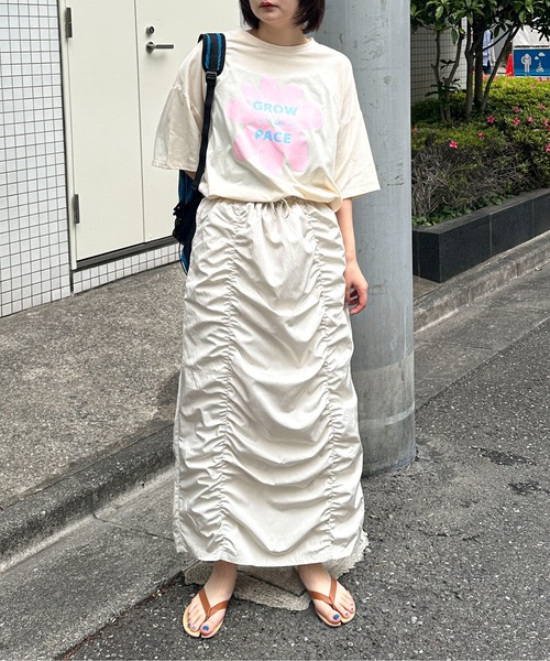 PILIT(ピリット)の「ギャザーナロースカート(スカート・レディース・アイボリー/ブラック・MEDIUM)」の17枚目の写真