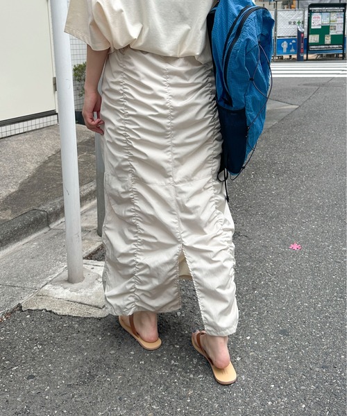 PILIT(ピリット)の「ギャザーナロースカート(スカート・レディース・アイボリー/ブラック・MEDIUM)」の19枚目の写真