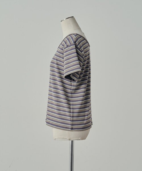 goocy(グーシー)の「マルチボーダー2WAYコンパクト半袖T(Tシャツ/カットソー・レディース・ブラック/ブラウン/グレー・FREE)」の13枚目の写真