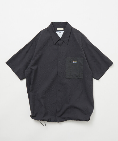 FREAK'S STORE(フリークスストア)の「<UVカット・接触冷感・吸水速乾> AiRide/エアライド リラックスフィット 異素材ポケット シアサッカーシャツ 限定展開(シャツ/ブラウス・メンズ・ブラック/ブラウン/チャコールグレー/ネイビー・SMALL/MEDIUM/LARGE)」の15枚目の写真