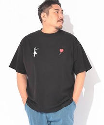 Tシャツ 半袖 メンズ 大きいサイズ ストレッチ クルーネック カットソー Girl with balloon BRANDALISED (ブランダライズド)