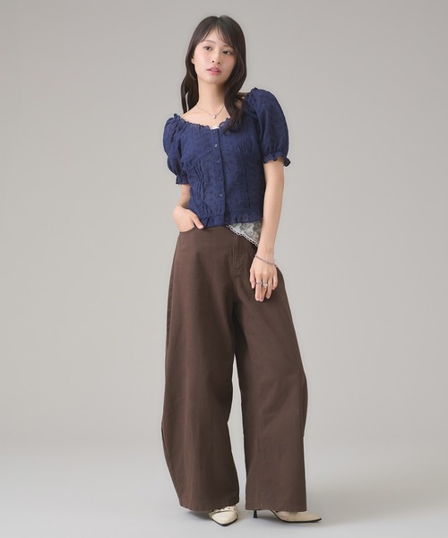 apres jour mignon(アプレジュールミニョン)の「2WAYレースブラウス(その他トップス・レディース・ブラック/オフホワイト/ネイビー・LARGE/フリー)」の20枚目の写真