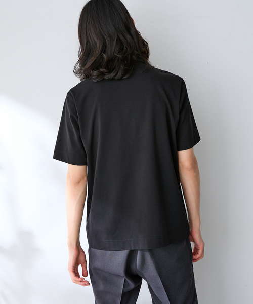 B.C STOCK(ベーセーストック)の「MULTI FUNCTION 32G PONTE S/S ポロシャツ(ポロシャツ・メンズ・ホワイト/ブラック/ネイビー・SMALL/MEDIUM/LARGE/X-LARGE)」の7枚目の写真