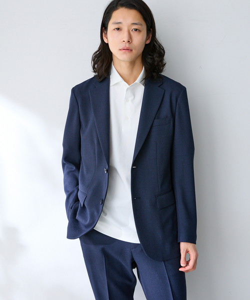 B.C STOCK(ベーセーストック)の「MULTI FUNCTION 32G PONTE S/S ポロシャツ(ポロシャツ・メンズ・ホワイト/ブラック/ネイビー・SMALL/MEDIUM/LARGE/X-LARGE)」の13枚目の写真