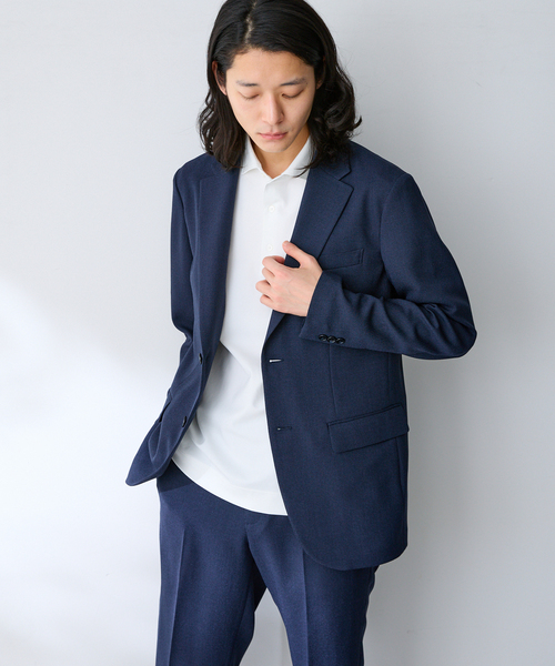 B.C STOCK(ベーセーストック)の「MULTI FUNCTION 32G PONTE S/S ポロシャツ(ポロシャツ・メンズ・ホワイト/ブラック/ネイビー・SMALL/MEDIUM/LARGE/X-LARGE)」の14枚目の写真